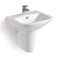 Popular Design Sanitaryware Ceramic Wall-Hung Half Pedestal Basin Bathroom Wash Basin Hand Wash Basin Cheap Ceramic Sink Ceramic Basin